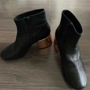 MM6 maison margiela block heel ankle boots